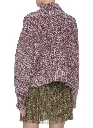 Back View - Click To Enlarge - ISABEL MARANT - 'Jarren' oversized baby alpaca blend turtleneck sweater