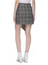 Back View - Click To Enlarge - ISABEL MARANT - 'Doleyli' drape panel check plaid mini skirt