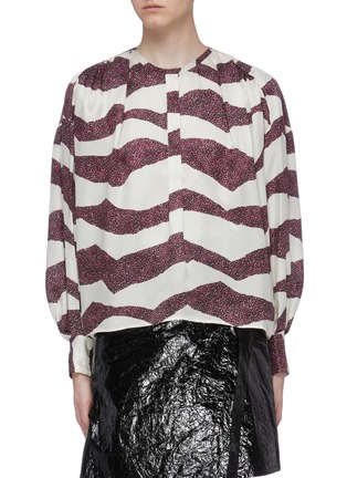 Main View - Click To Enlarge - ISABEL MARANT - 'Rosy' zebra stripe blouse