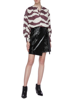 Figure View - Click To Enlarge - ISABEL MARANT - 'Rosy' zebra stripe blouse