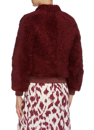 Back View - Click To Enlarge - ISABEL MARANT - 'Salvia' lambskin shearling boxy bomber jacket