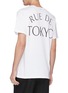 Back View - Click To Enlarge - RUE DE TOKYO - Logo print back T-shirt