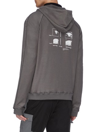 Back View - Click To Enlarge - HELIOT EMIL - Inside out zip hoodie
