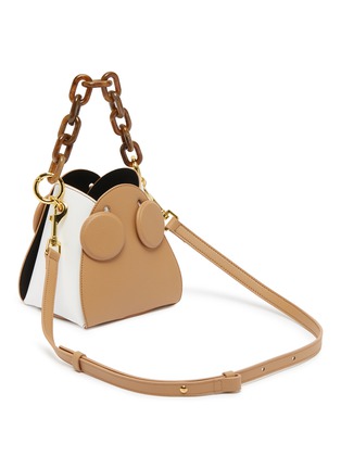 Detail View - Click To Enlarge - YUZEFI - 'Pepper' colourblock leather bucket bag