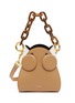 Main View - Click To Enlarge - YUZEFI - 'Pepper' colourblock leather bucket bag