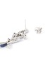Detail View - Click To Enlarge - LC COLLECTION JEWELLERY - Diamond sapphire 18k white gold abstract drop earrings