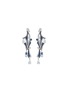 Main View - Click To Enlarge - LC COLLECTION JEWELLERY - Diamond sapphire 18k white gold abstract drop earrings