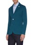 Front View - Click To Enlarge - LARDINI - Notched lapel wool cardigan