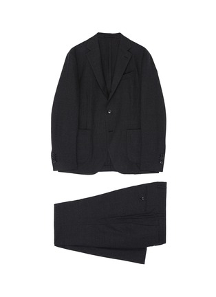 Main View - Click To Enlarge - LARDINI - Brushed wool blend twill suit
