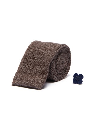 Main View - Click To Enlarge - LARDINI - Cashmere-silk knit tie