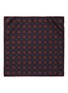 Detail View - Click To Enlarge - LARDINI - Geometric print silk twill pocket square