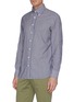Front View - Click To Enlarge - LARDINI - Stripe flannel shirt