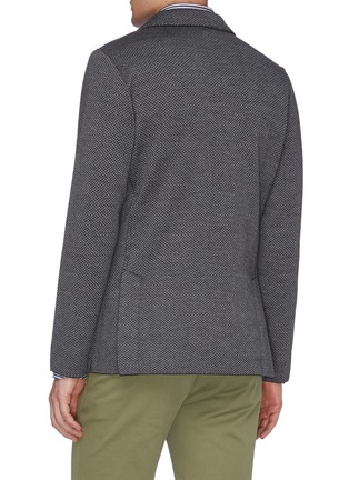 Back View - Click To Enlarge - LARDINI - Peaked lapel wool cardigan