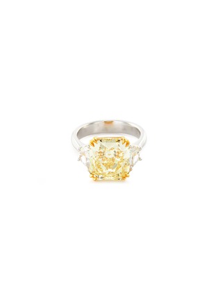 Main View - Click To Enlarge - LC COLLECTION JEWELLERY - Diamond 18k yellow gold platinum ring