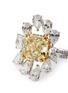 Detail View - Click To Enlarge - LC COLLECTION JEWELLERY - Diamond 18k yellow gold platinum cluster ring