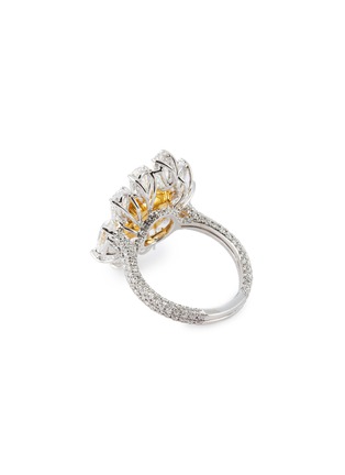 Figure View - Click To Enlarge - LC COLLECTION JEWELLERY - Diamond 18k yellow gold platinum cluster ring