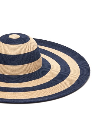 Detail View - Click To Enlarge - EUGENIA KIM - 'Sunny' stripe straw hat