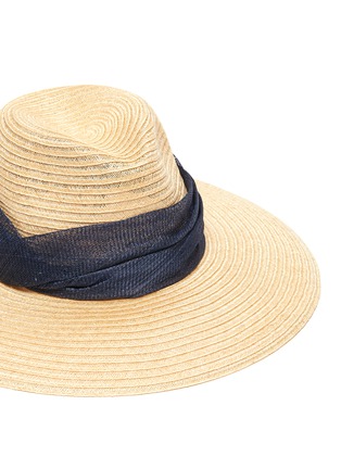 Detail View - Click To Enlarge - EUGENIA KIM - 'Emmanuelle' sinamay sash hemp straw hat