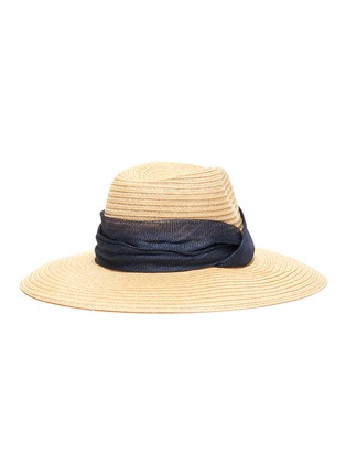 Figure View - Click To Enlarge - EUGENIA KIM - 'Emmanuelle' sinamay sash hemp straw hat