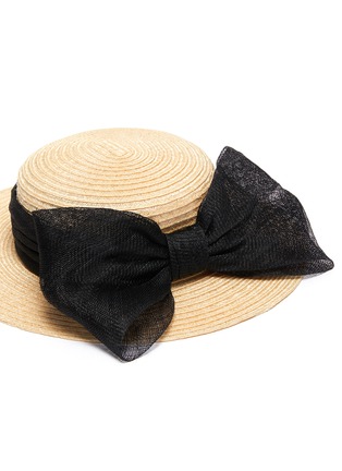 Detail View - Click To Enlarge - EUGENIA KIM - 'Brigitte' sinamay bow straw hat