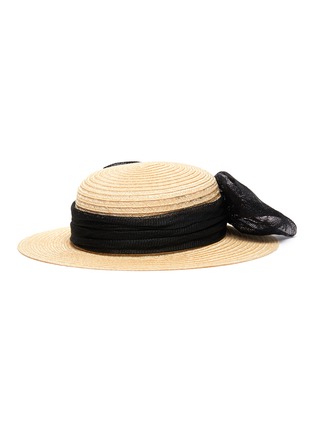 Main View - Click To Enlarge - EUGENIA KIM - 'Brigitte' sinamay bow straw hat