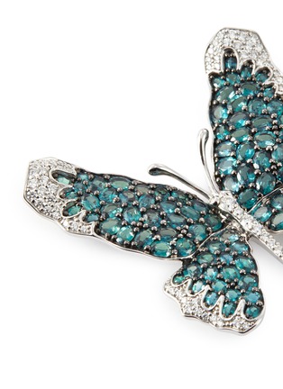 Detail View - Click To Enlarge - LC COLLECTION JEWELLERY - Diamond alexandrite 18k white gold butterfly brooch