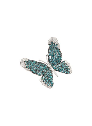 Main View - Click To Enlarge - LC COLLECTION JEWELLERY - Diamond alexandrite 18k white gold butterfly brooch