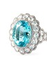 Detail View - Click To Enlarge - LC COLLECTION JEWELLERY - Diamond paraiba platinum scalloped ring