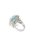 Figure View - Click To Enlarge - LC COLLECTION JEWELLERY - Diamond paraiba platinum scalloped ring