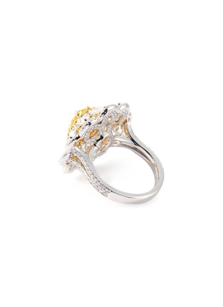 Figure View - Click To Enlarge - LC COLLECTION JEWELLERY - Diamond 18k yellow gold platinum floral ring