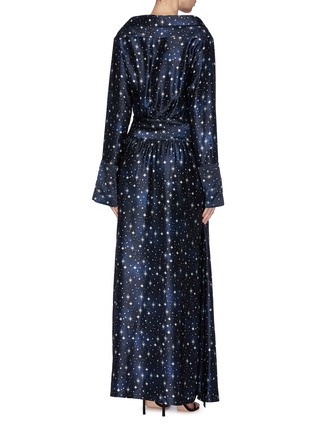 Back View - Click To Enlarge - HELLESSY - 'Overture' star print trompe l'œil silk shirt dress