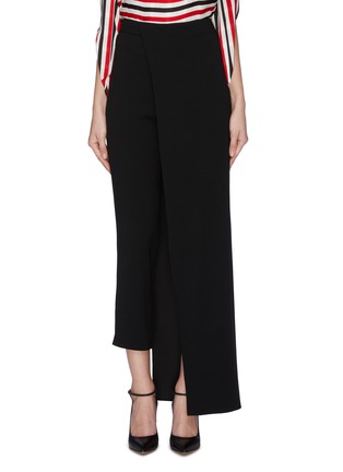 Main View - Click To Enlarge - HELLESSY - 'Eclipse' asymmetric skirt overlay suiting pants