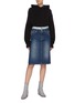 Figure View - Click To Enlarge - MAISON MARGIELA - Patchwork denim skirt