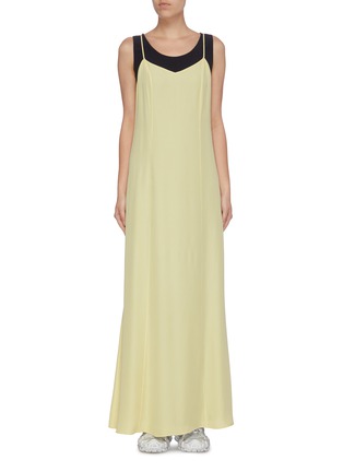 Main View - Click To Enlarge - MAISON MARGIELA - Layered tank panel crepe camisole dress