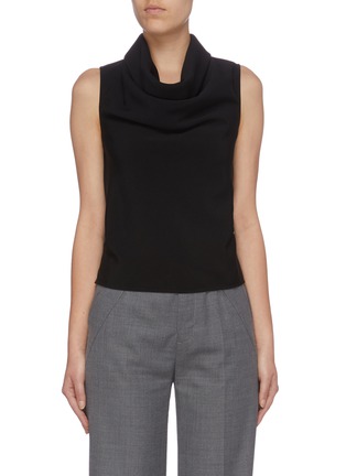 Main View - Click To Enlarge - MAISON MARGIELA - Tie open back cowl neck sleeveless top
