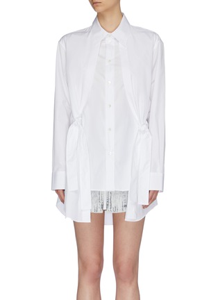 Main View - Click To Enlarge - MAISON MARGIELA - Knotted layered panel shirt