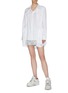 Figure View - Click To Enlarge - MAISON MARGIELA - Knotted layered panel shirt