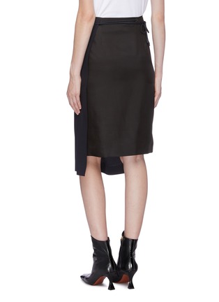 Back View - Click To Enlarge - MAISON MARGIELA - Asymmetric drape drawstring panel skirt
