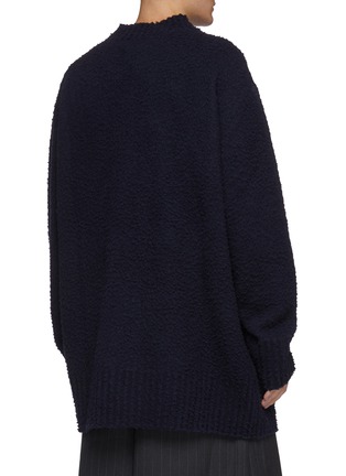 Back View - Click To Enlarge - MAISON MARGIELA - Wool slub knit oversized sweater