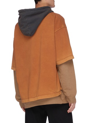 Back View - Click To Enlarge - MAISON MARGIELA - Layered oversized hoodie