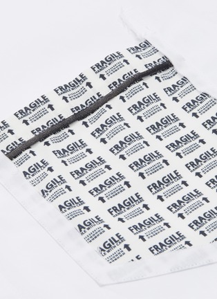  - MAISON MARGIELA - 'Fragile' slogan print chest pocket shirt