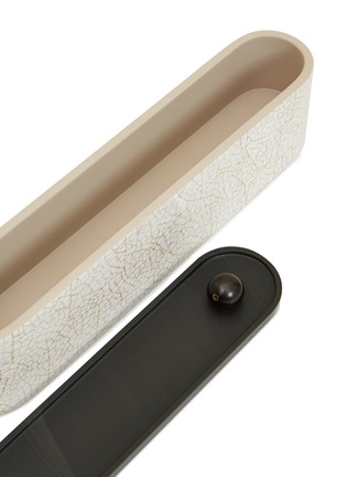 Detail View - Click To Enlarge - SHANG XIA - Lacquered eggshell incense box – Natural Brown