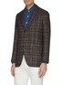 Front View - Click To Enlarge - TOMORROWLAND - Check plaid soft blazer