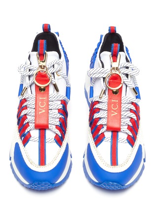 Detail View - Click To Enlarge - PIERRE HARDY - x Victor Cruz 'VC1 2012' chunky outsole mesh sneakers