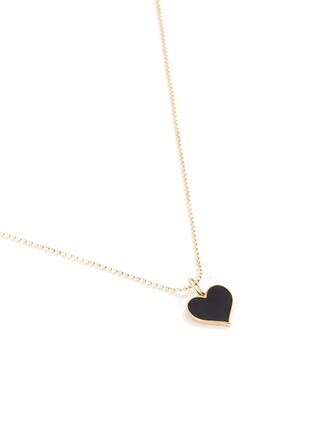 Detail View - Click To Enlarge - SYDNEY EVAN - Enamel heart 14k yellow gold pendant necklace