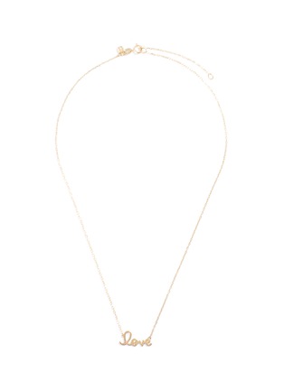 Main View - Click To Enlarge - SYDNEY EVAN - 'Love' small 14k yellow gold pendant necklace