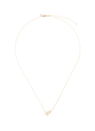 Main View - Click To Enlarge - SYDNEY EVAN - 'Double Starburst' diamond 14k yellow gold pendant necklace