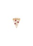 Main View - Click To Enlarge - SYDNEY EVAN - 'Pizza Slice' diamond ruby 14k yellow gold single stud earring