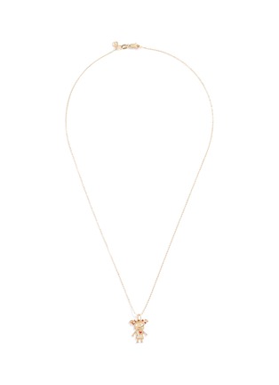 Main View - Click To Enlarge - SYDNEY EVAN - 'Girl Robot' diamond 14k yellow gold pendant necklace