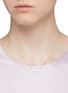 Figure View - Click To Enlarge - SYDNEY EVAN - 'Double Heart' medium diamond 14k gold pendant necklace